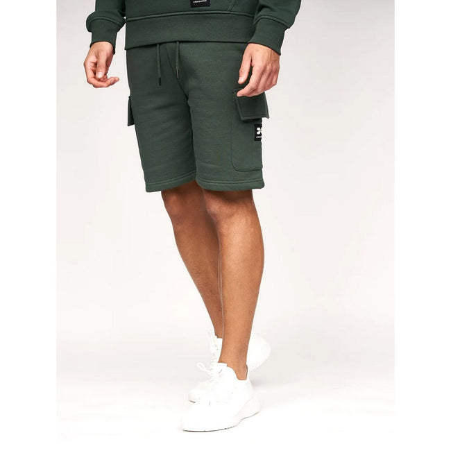 Deep Green - Lifestyle - Crosshatch Mens Logo Cargo Shorts