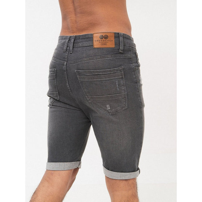 Grey Wash - Back - Crosshatch Mens Hopewell Shorts