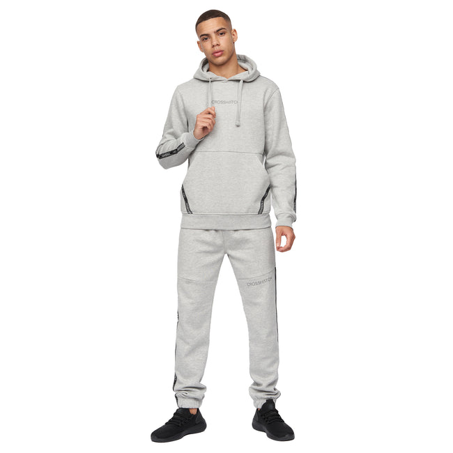 Grey Marl - Close up - Crosshatch Mens Apollo Sweatpants