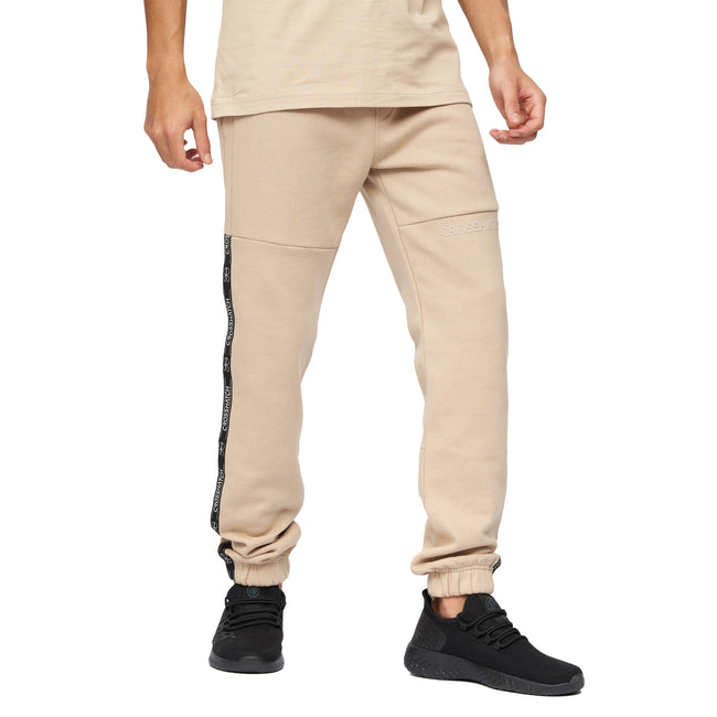 Stone - Front - Crosshatch Mens Apollo Sweatpants