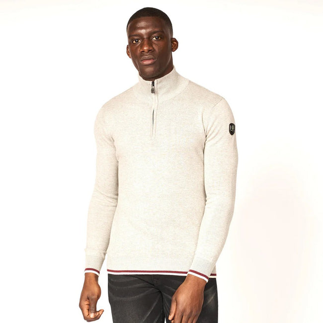 Light Grey Marl - Pack Shot - Smith & Jones Mens Boswell Knitted Sweater