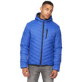 Blue - Front - Crosshatch Mens Rawsolid Hooded Jacket