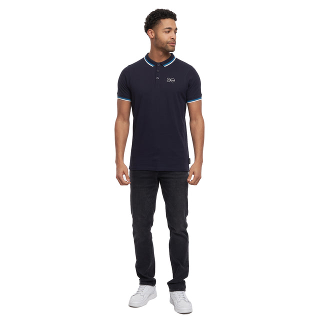 Navy - Lifestyle - Crosshatch Mens Marples Polo Shirt