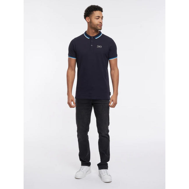 Navy - Pack Shot - Crosshatch Mens Marples Polo Shirt