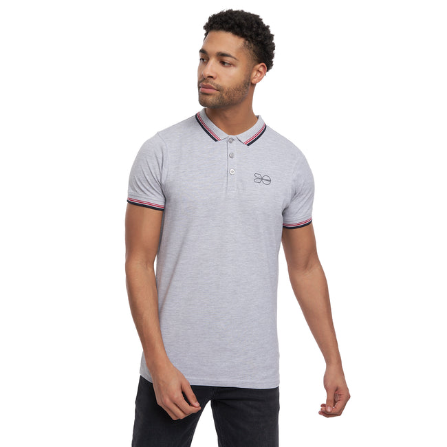Grey Marl - Front - Crosshatch Mens Marples Polo Shirt