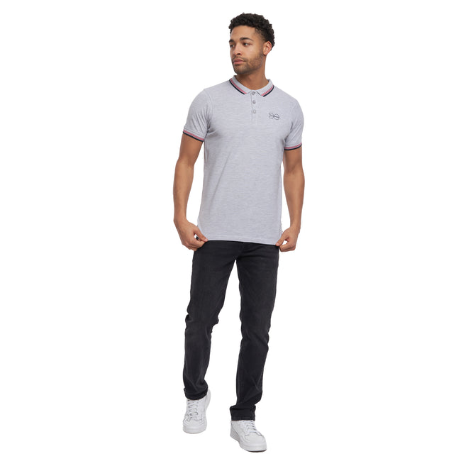Grey Marl - Lifestyle - Crosshatch Mens Marples Polo Shirt