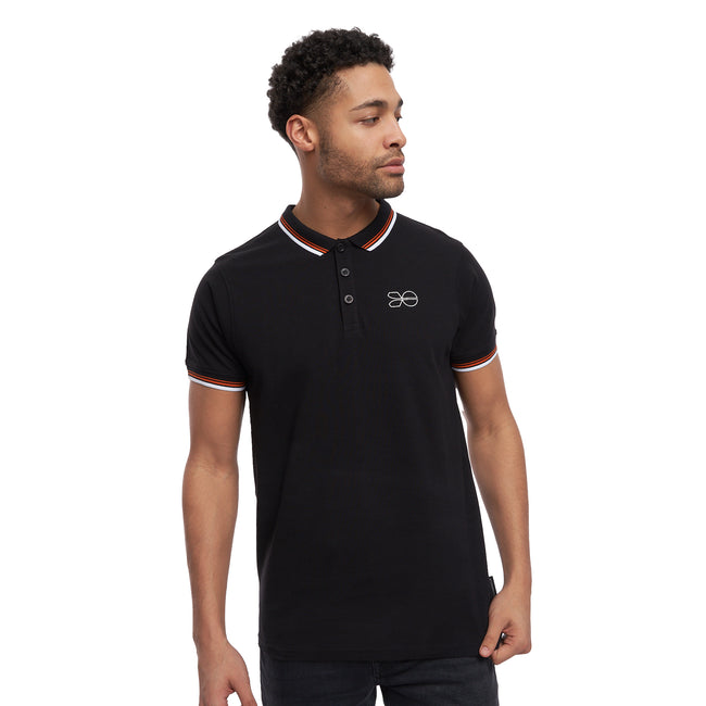 Black - Front - Crosshatch Mens Marples Polo Shirt