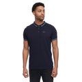 Navy - Front - Crosshatch Mens Vellamort Polo Shirt