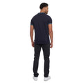 Navy - Back - Crosshatch Mens Vellamort Polo Shirt