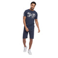 Navy - Close up - Crosshatch Mens Bellmire Shorts