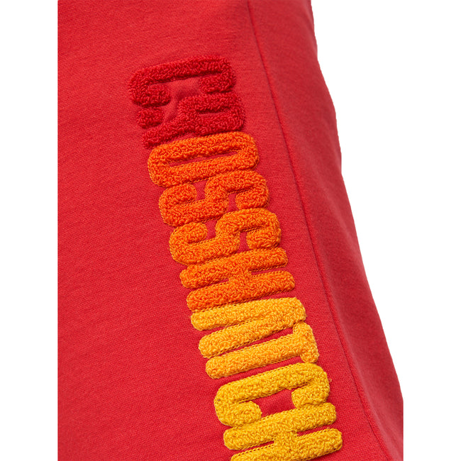 Red - Pack Shot - Crosshatch Mens Flocked Shorts