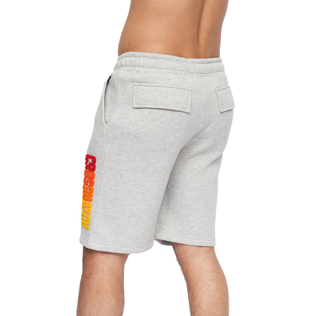 Grey Marl - Lifestyle - Crosshatch Mens Flocked Shorts