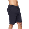 Navy - Front - Crosshatch Mens Flocked Shorts