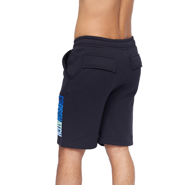 Navy - Lifestyle - Crosshatch Mens Flocked Shorts