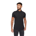 Black - Side - Crosshatch Mens Sullivan Polo Shirt