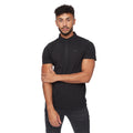 Black - Lifestyle - Crosshatch Mens Sullivan Polo Shirt