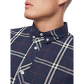 Navy - Close up - Bewley & Ritch Mens Buford Checked Shirt
