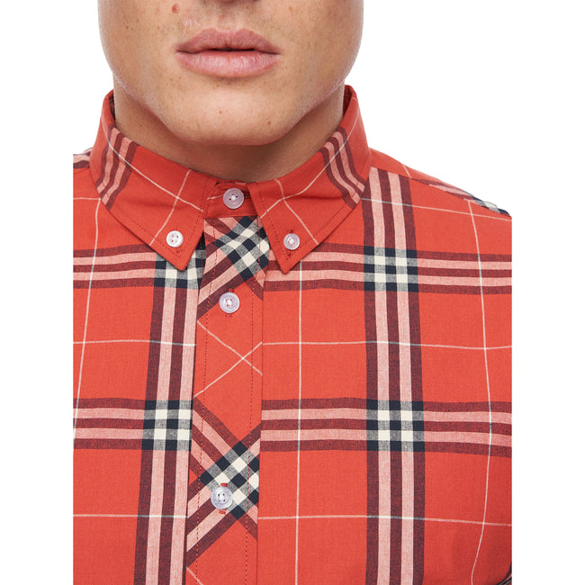 Red - Pack Shot - Bewley & Ritch Mens Buford Checked Shirt