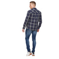 Navy - Back - Bewley & Ritch Mens Buford Checked Shirt