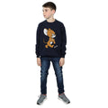 Navy Blue - Side - Tom and Jerry Boys Angry Mouse Cotton Sweatshirt