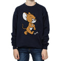 Navy Blue - Front - Tom and Jerry Boys Angry Mouse Cotton Sweatshirt