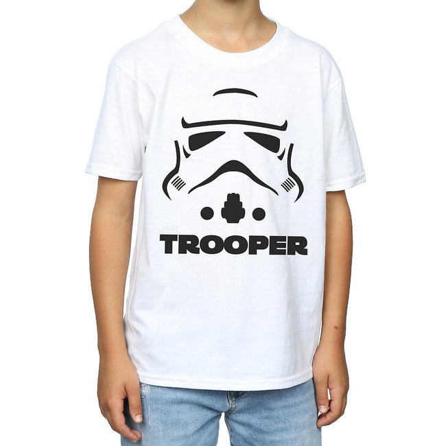 White - Side - Star Wars Boys Stormtrooper Cotton T-Shirt
