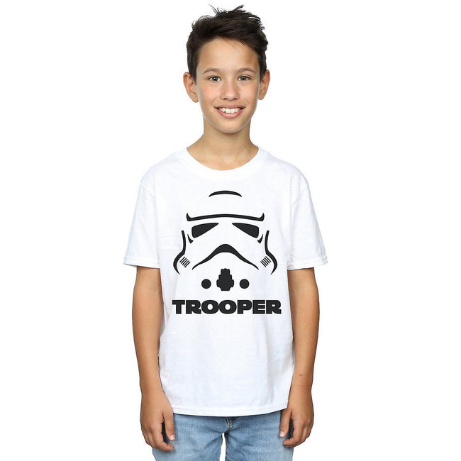 White - Lifestyle - Star Wars Boys Stormtrooper Cotton T-Shirt