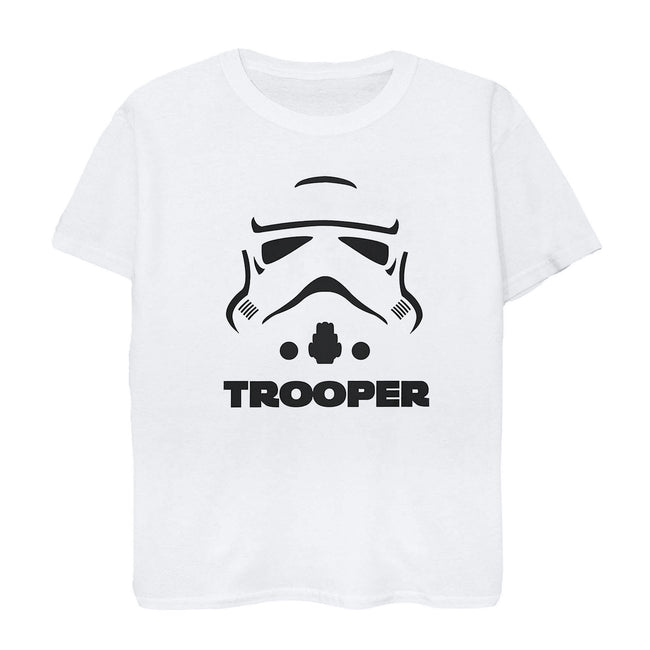 White - Front - Star Wars Boys Stormtrooper Cotton T-Shirt