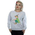 Gray - Side - Peter Pan Womens-Ladies Classic Heather Sweatshirt