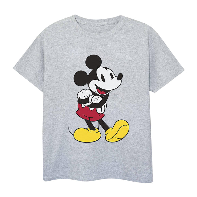 Sports Grey - Front - Disney Mens Classic Mickey Mouse T-Shirt