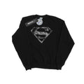 Black - Front - Superman Mens Marble Cotton Logo Sweatshirt