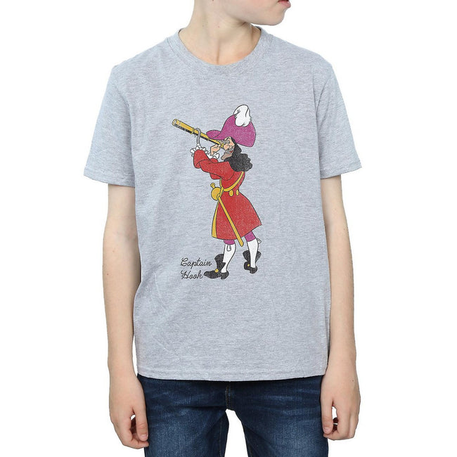 Sports Grey - Front - Peter Pan Boys Classic Captain Hook T-Shirt