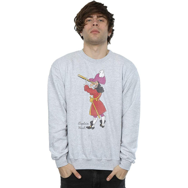 Gray - Back - Peter Pan Mens Classic Captain Hook Heather Sweatshirt