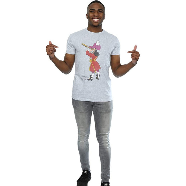 Gray - Side - Peter Pan Mens Classic Captain Hook Heather T-Shirt