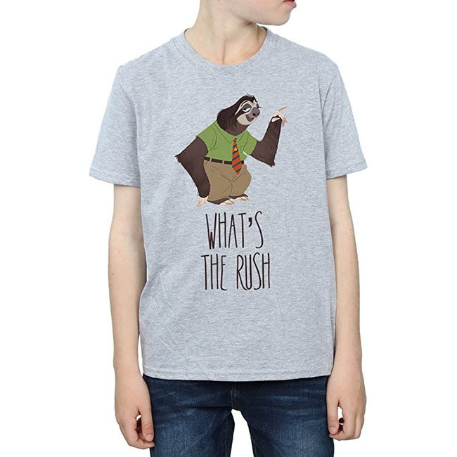 Sports Grey - Front - Zootropolis Boys What´s The Rush T-Shirt