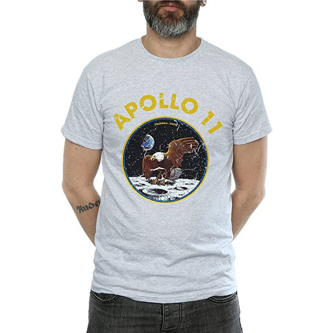Sports Grey - Front - NASA Mens Classic Apollo 11 T-Shirt
