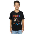 Black - Back - Coco Boys Miguel Logo Cotton T-Shirt