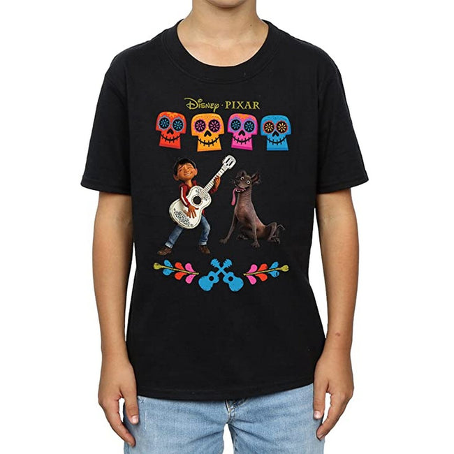 Black - Front - Coco Boys Miguel Logo Cotton T-Shirt