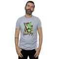 Heather Grey - Back - DC Bombshells Mens Poison Ivy Button Heather T-Shirt