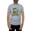 Heather Grey - Front - DC Bombshells Mens Poison Ivy Button Heather T-Shirt