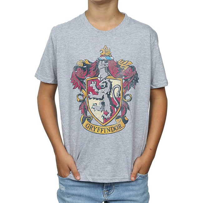 Sports Grey - Front - Harry Potter Boys Gryffindor T-Shirt