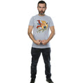 Heather Grey - Side - DC Bombshells Mens Supergirl Button Heather T-Shirt