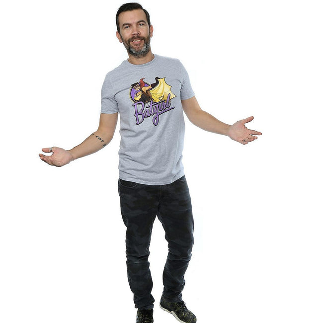 Heather Grey - Side - DC Bombshells Mens Batgirl Button Heather T-Shirt