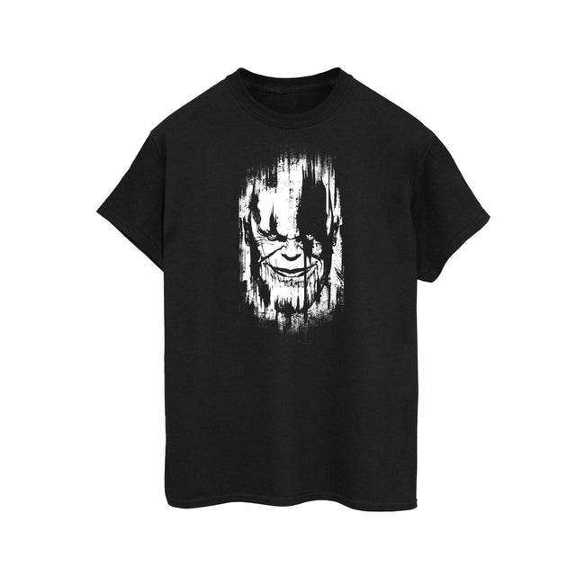 Black - Front - Avengers Infinity War Mens Thanos Face Cotton T-Shirt
