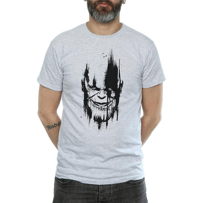 Sports Grey - Front - Avengers Infinity War Mens Thanos T-Shirt