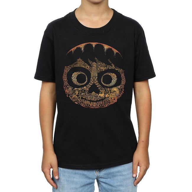 Black - Front - Coco Boys Miguel Face Cotton T-Shirt
