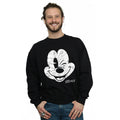 Black - Back - Disney Mens Mickey Mouse Face Sweatshirt