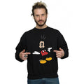 Black - Back - Disney Mens Mickey Mouse Surprised Cotton Sweatshirt