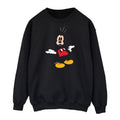 Black - Front - Disney Mens Mickey Mouse Surprised Cotton Sweatshirt