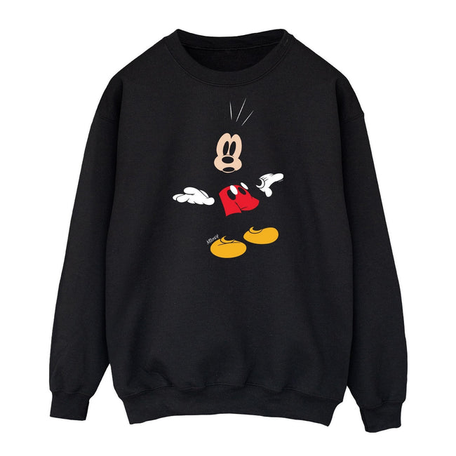 Black - Front - Disney Mens Mickey Mouse Surprised Cotton Sweatshirt